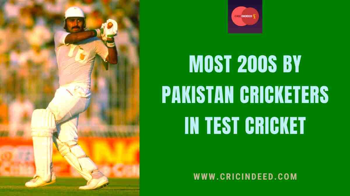 Most Test Double Centuries by Pakistani Batters