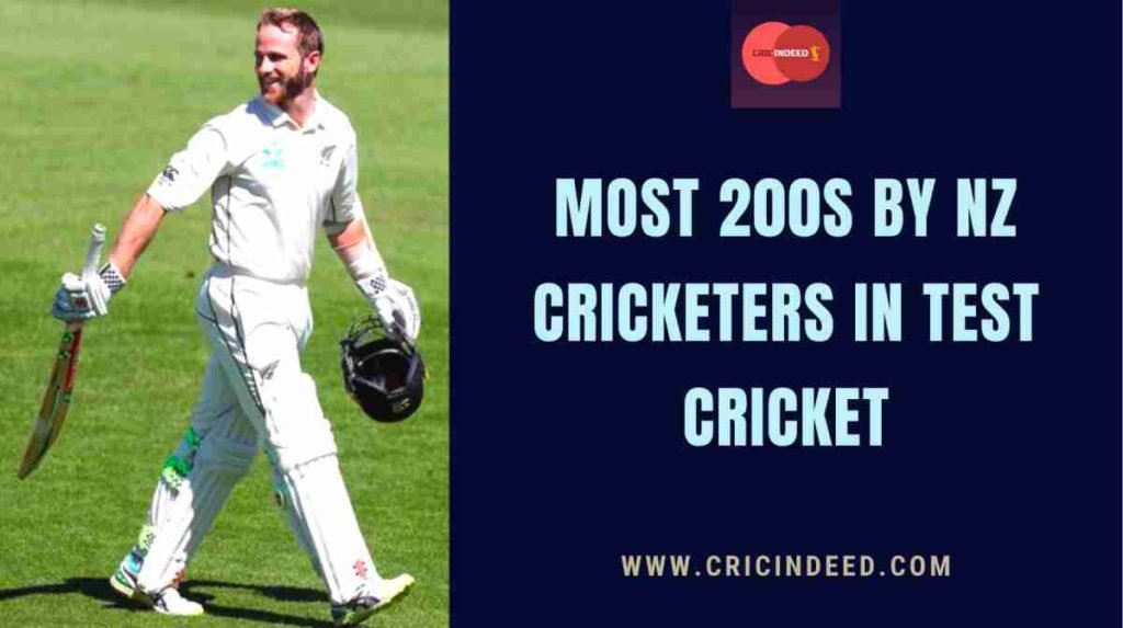 most double centuries in test cricket by new zealand cricketers