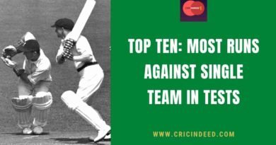 most runs against one team in test cricket