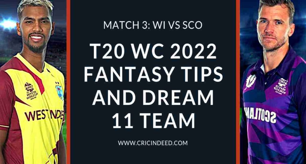 WI vs SCO Dream11 Predictions