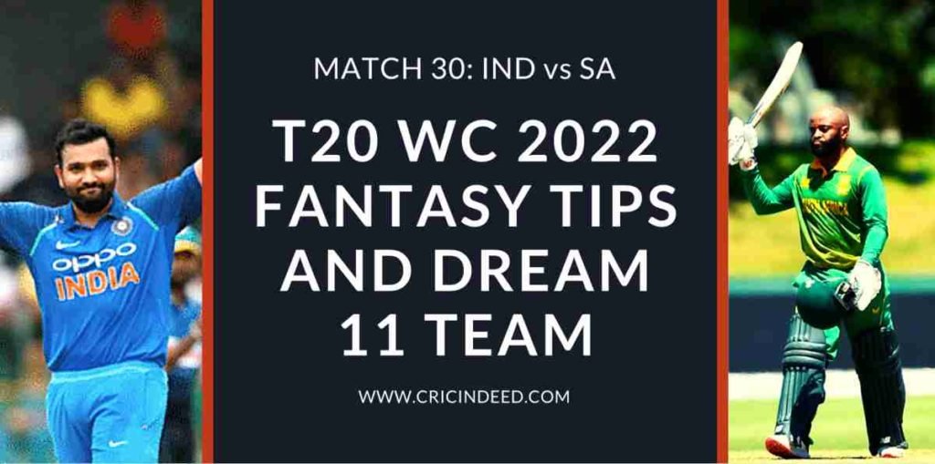 ind vs sa dream11 team t20 world cup 2022