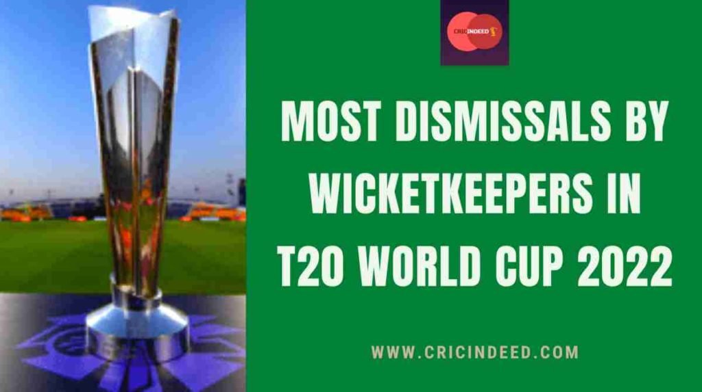 most dismissals by wicketkeeper in t20 world cup 2022