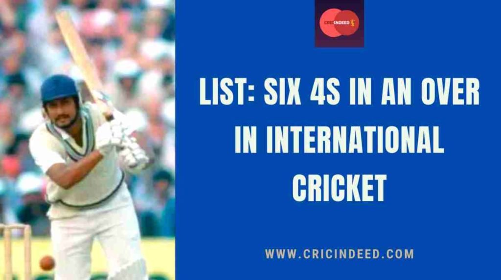 6 balls 6 fours cricket