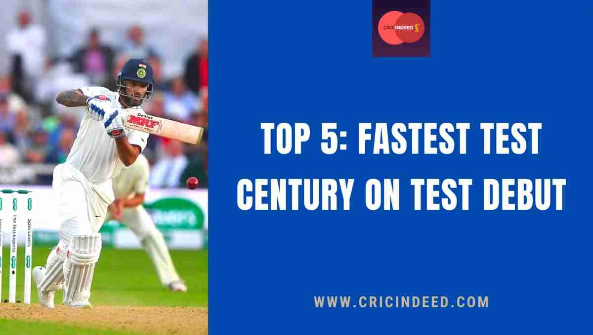 Fastest Test Centuries on Debut