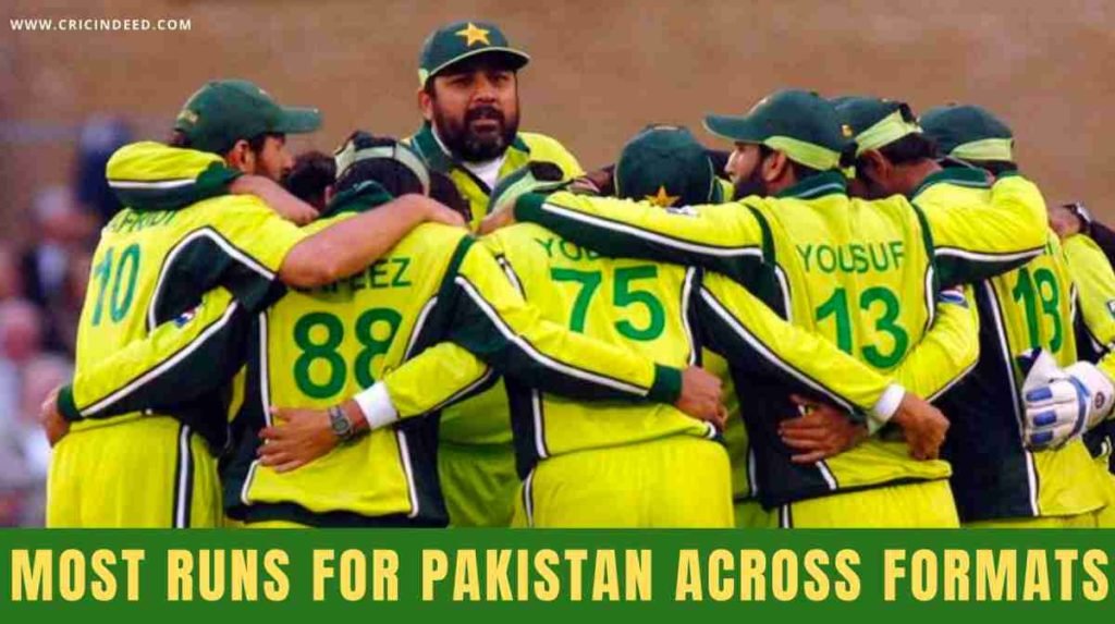 most runs for pakistan in international cricket
