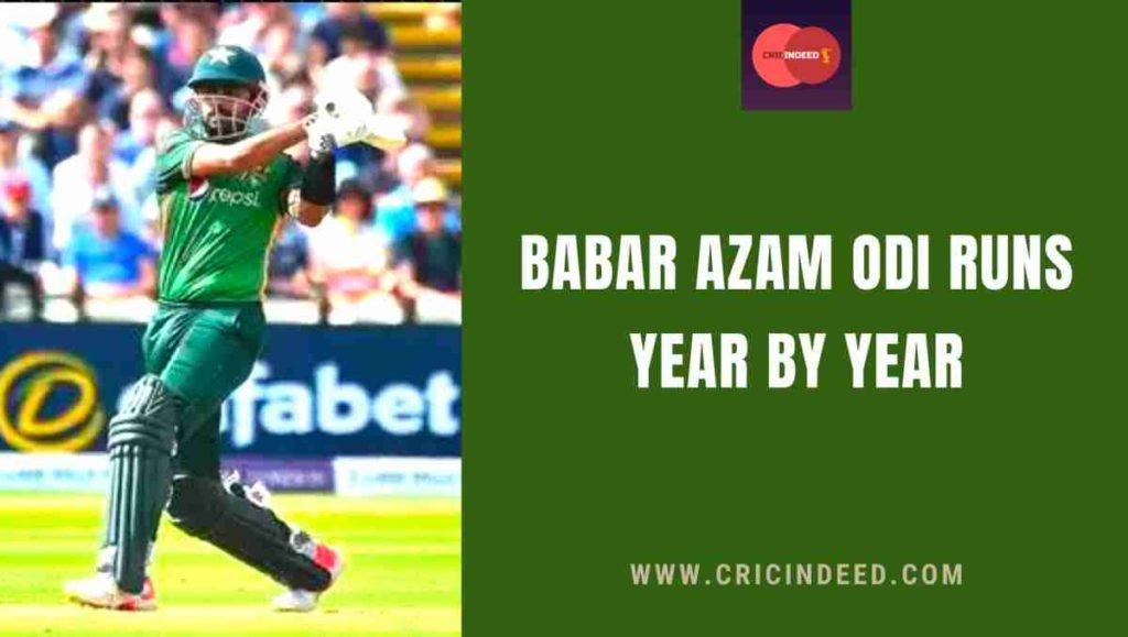 babar azam odi runs yearwise
