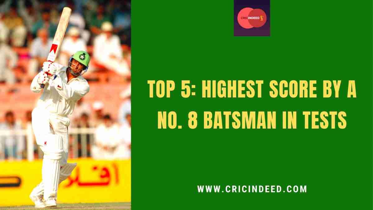 Highest Test Scores by No. 8 Batters
