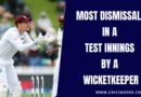 Most Dismissals in a Test Innings by a Wicketkeeper