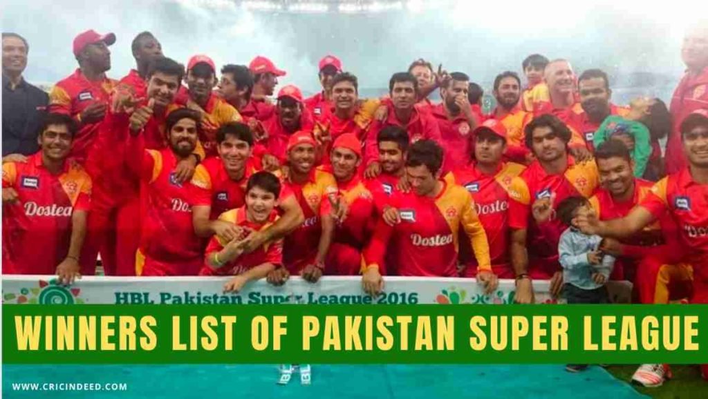 winners and runners of psl every season