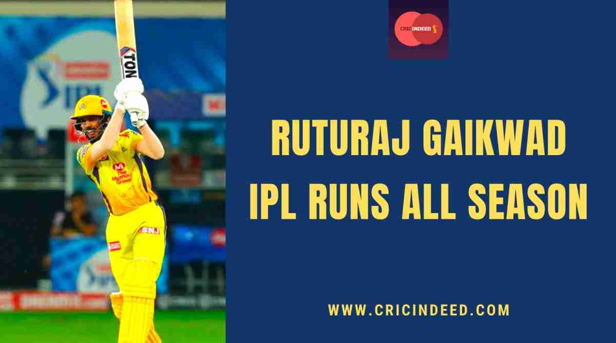 Ruturaj Gaikwad IPL Runs – Year by Year
