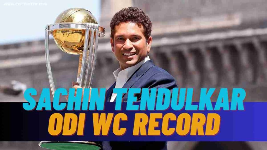 Sachin Tendulkar with WC Trophy