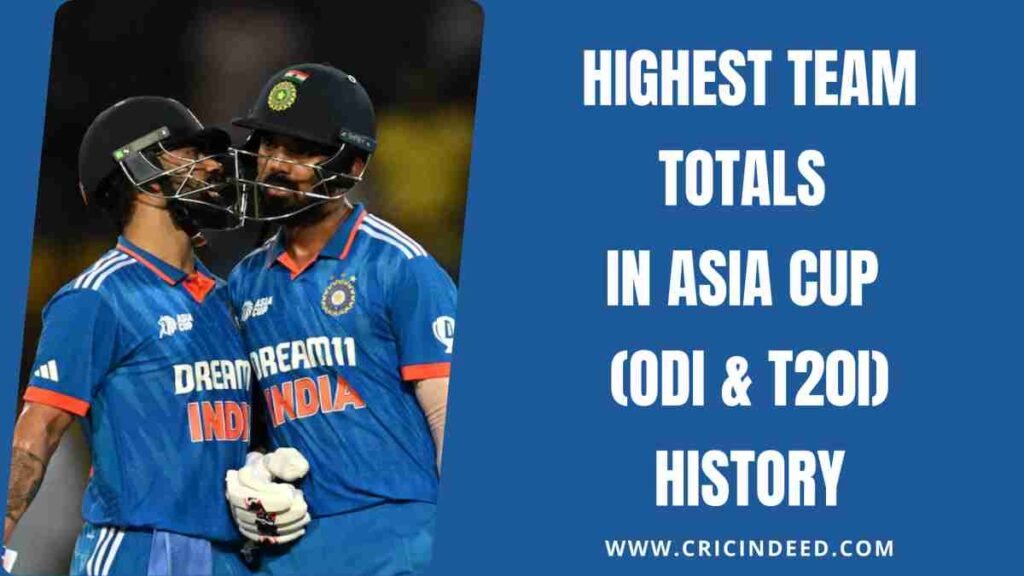 Highest Team Totals in Asia Cup (ODI & T20I) History