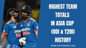Highest Team Totals in Asia Cup (ODI & T20I) History