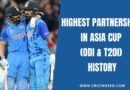 Highest Partnerships in Asia Cup (ODI & T20I) History