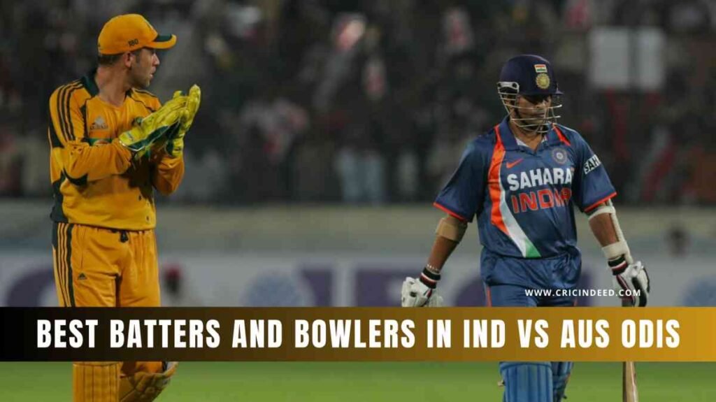 ind vs aus most runs wickets odi