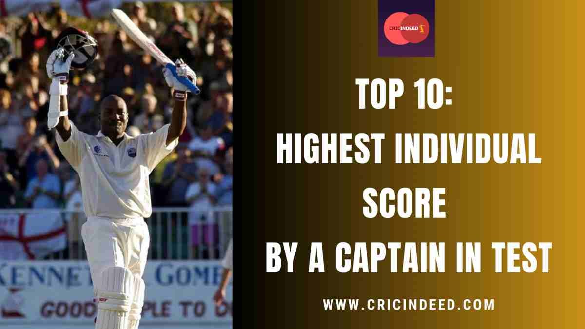Highest Individual Scores by Captain in Test Cricket