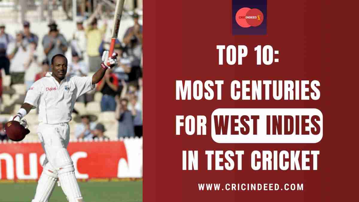 Most Test Centuries for West Indies