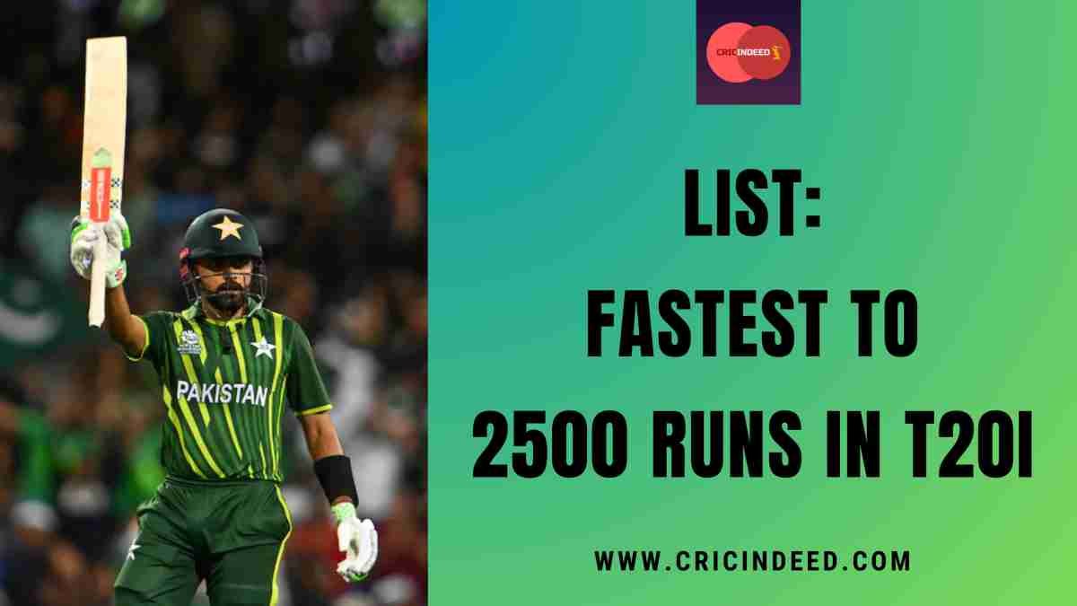 Fastest to 2500 Runs in T20Is