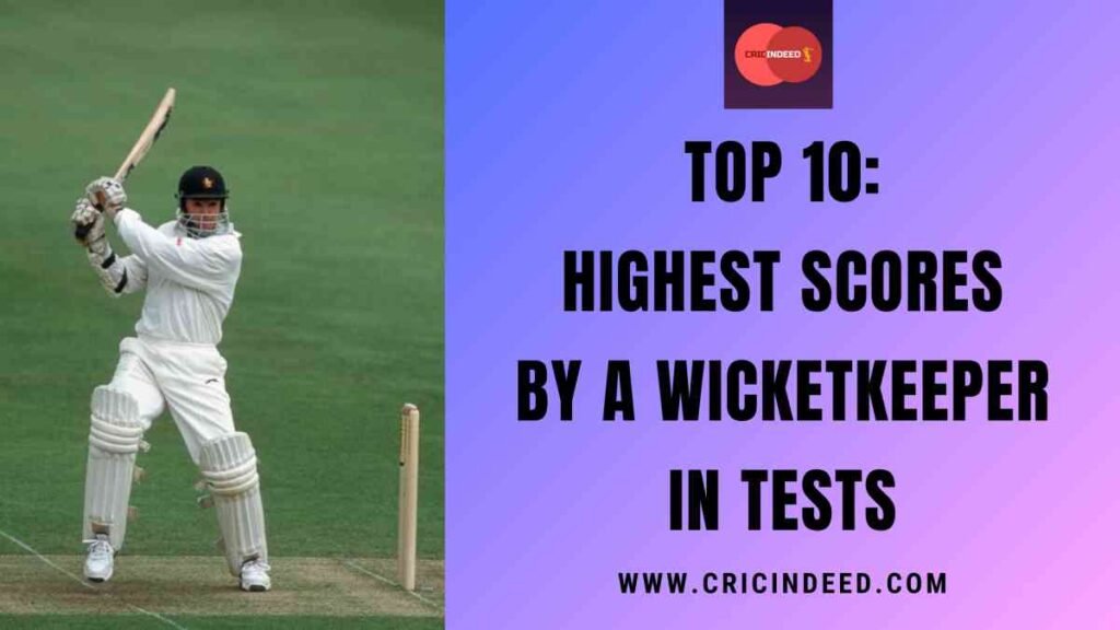 Highest Scores by a Wicketkeeper in Tests