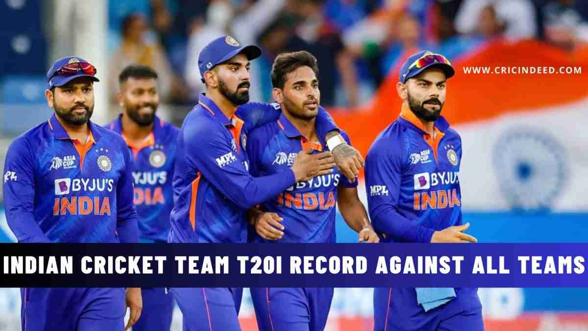 India T20I Record Against All Teams