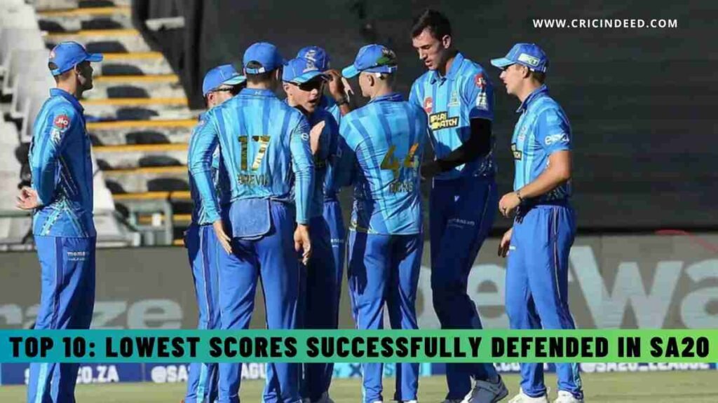 Lowest Scores Successfully Defended in SA20