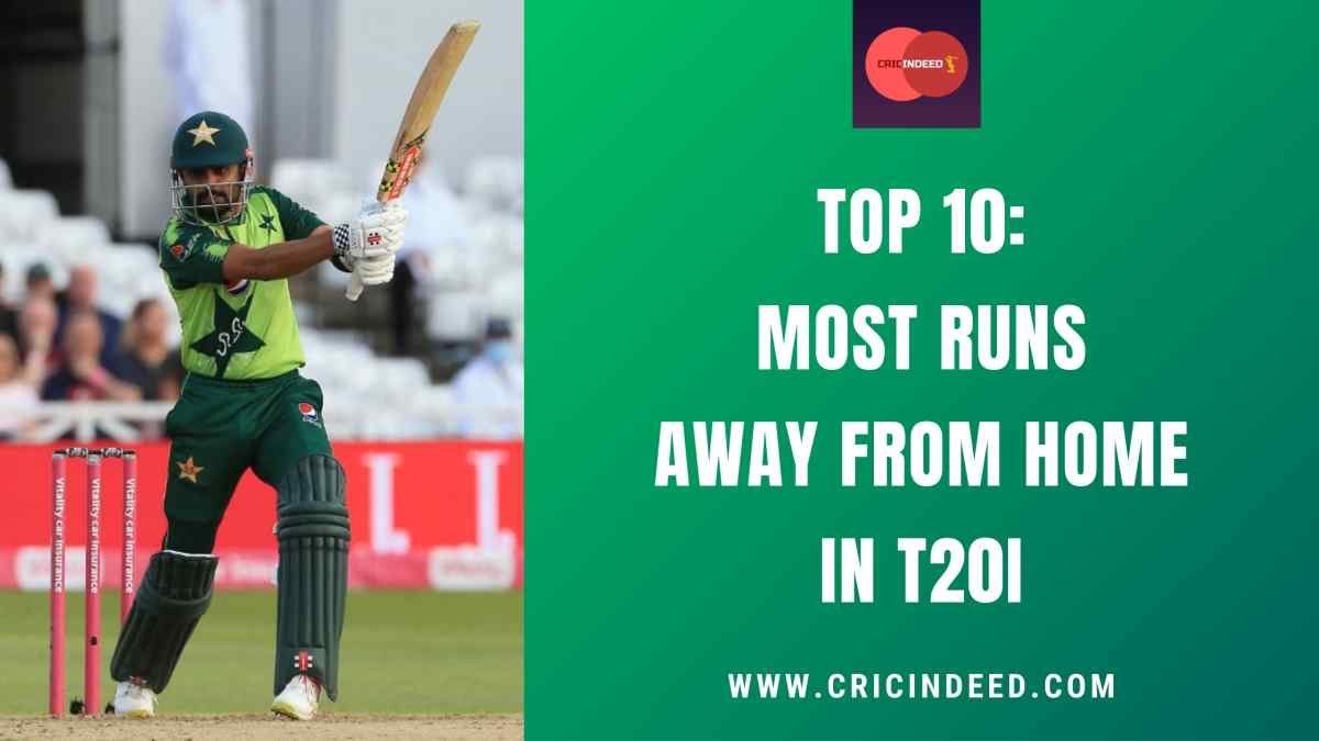 Most Runs in Away T20Is
