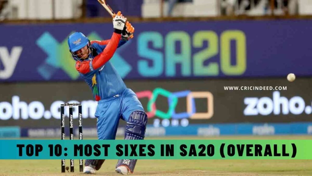 Most Sixes in SA20 (Overall)