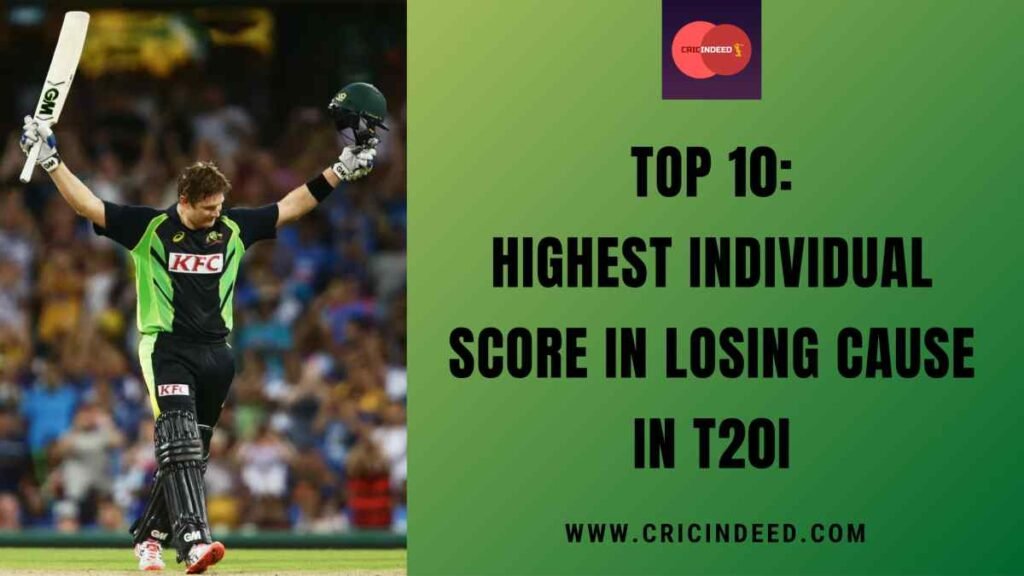 Top 10: Highest Individual Score in Losing Cause in T20I