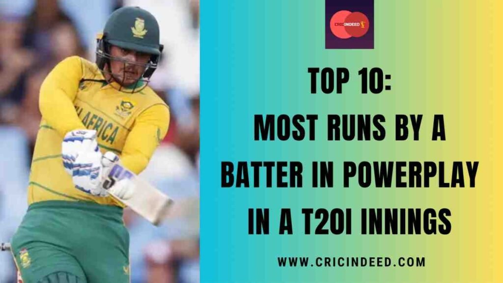 Top 10: Most Runs by a Batter in Powerplay in a T20I Innings