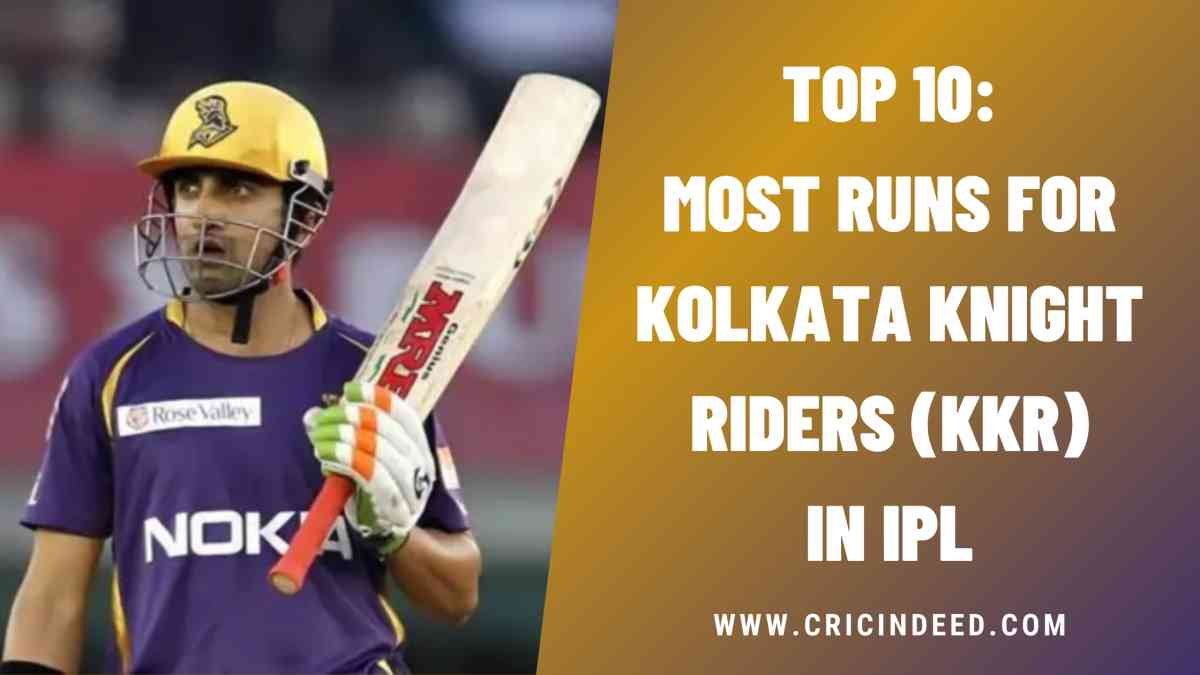 IPL Stats: Most Runs for Kolkata Knight Riders (KKR)