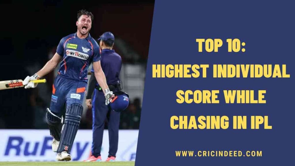 Top 10: Highest Individual Score while Chasing in IPL