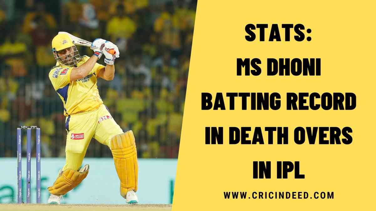 IPL Stats: MS Dhoni Batting Record in Death Overs