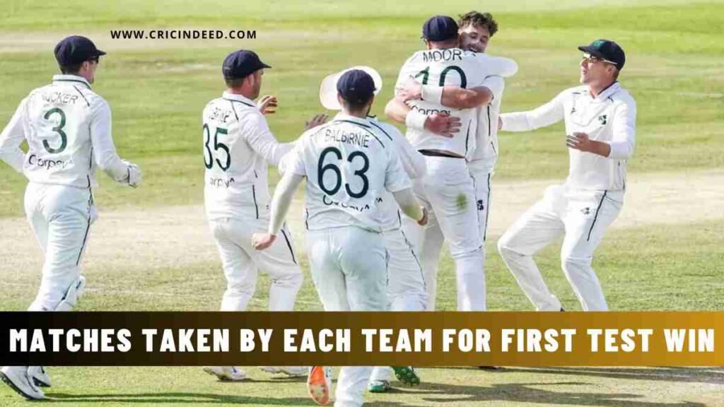 Stats: Matches Taken by Each Team for First Test Win