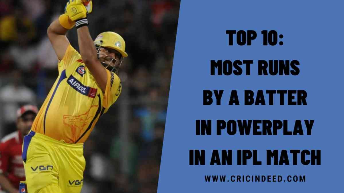 IPL Stats: Most Runs by a Batter in Powerplay in a Match