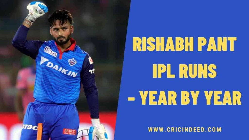 Rishabh Pant IPL Runs – Year by Year