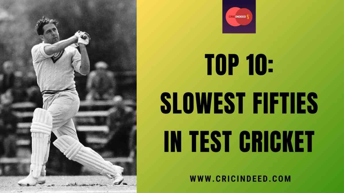 Top 10: Slowest Fifties in Test Cricket