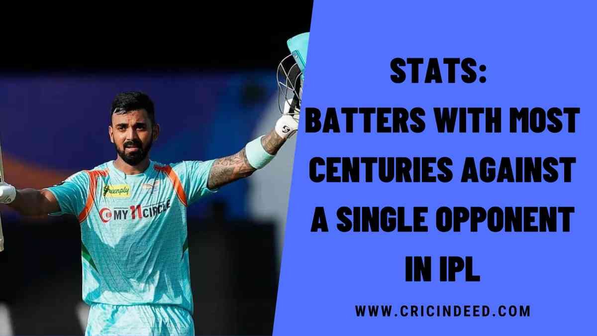 IPL Stats: Most Centuries against a Single Opponent