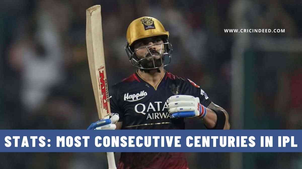 IPL Stats: Batters with Most Consecutive Centuries