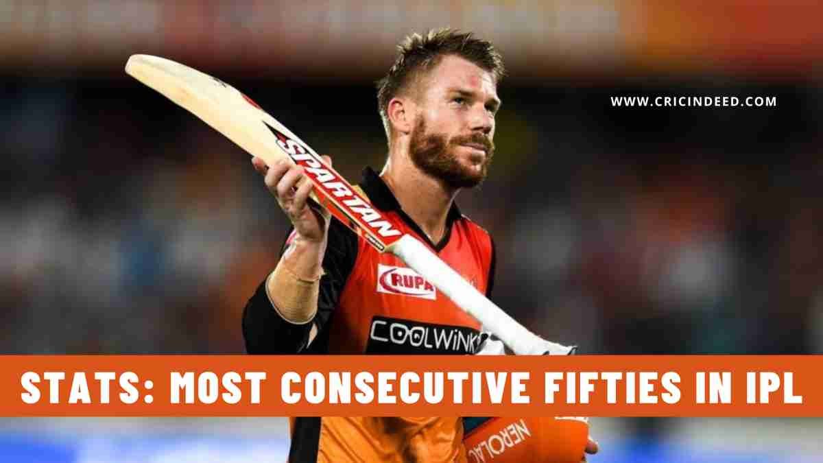 IPL Stats: Batters with Most Consecutive Fifties