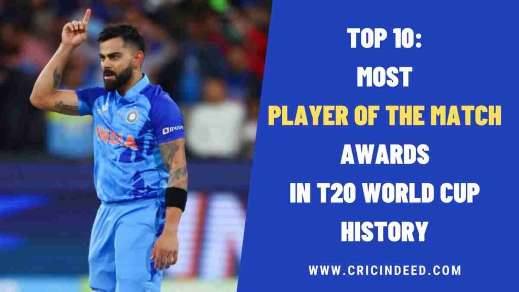 Top 10: Most Player of the Match Awards in T20 World Cup History