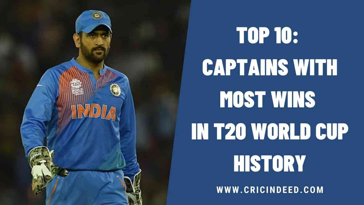 T20 World Cup Stats: Captains with Most Wins