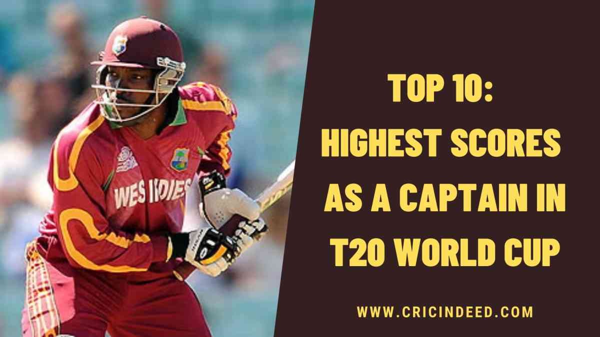T20 World Cup Stats: Highest Scores by Captain