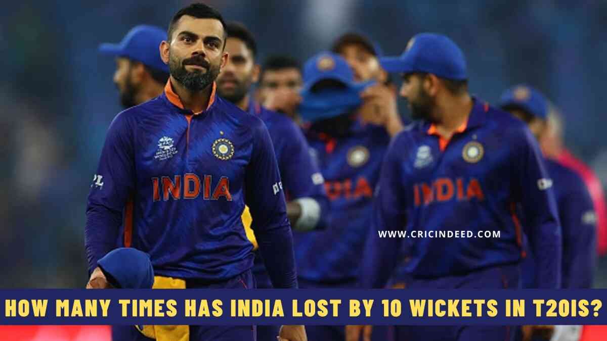 Most 10-Wicket Losses by India in T20Is