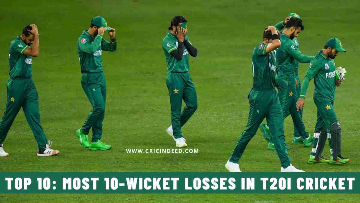 Most 10-Wicket Losses by Teams in T20Is
