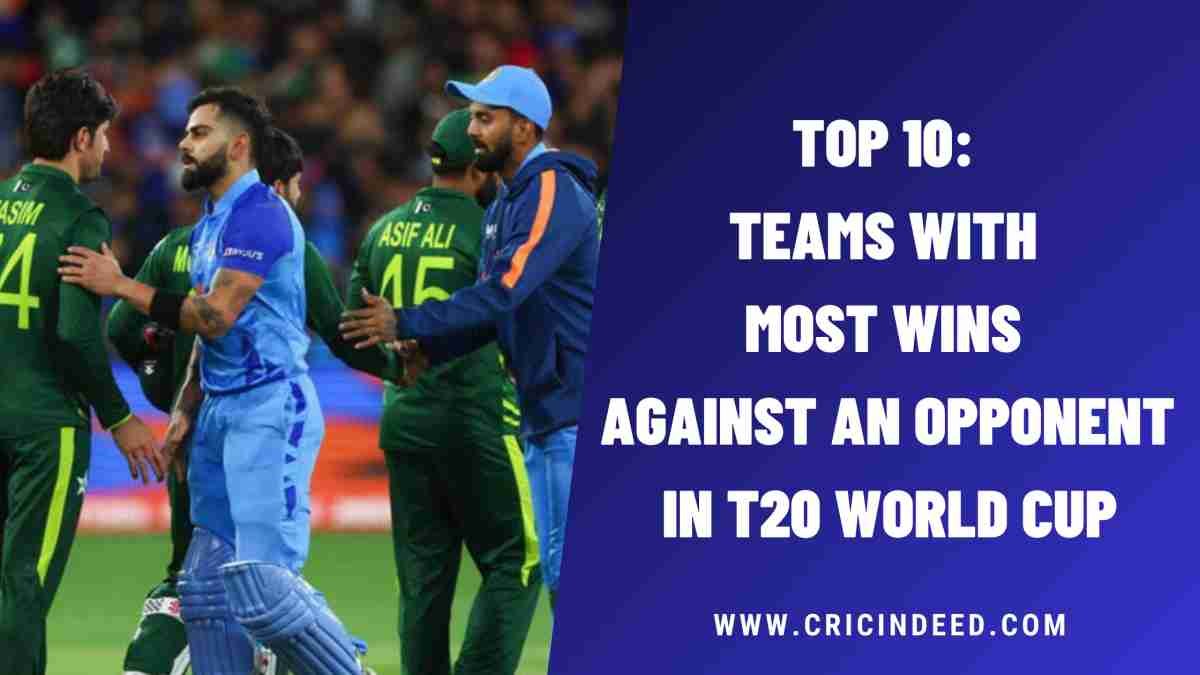 T20 World Cup Stats: Teams with Most Wins against an Opponent
