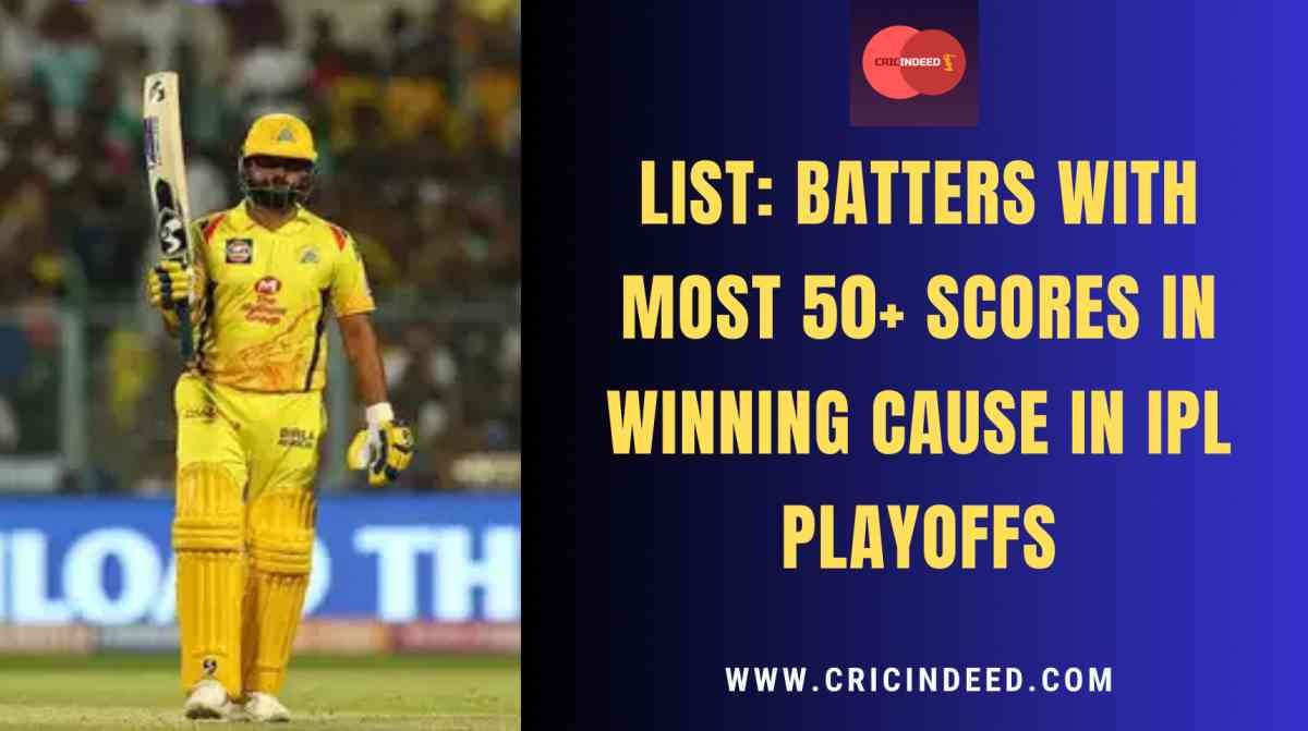 IPL Playoffs: Batters with Most 50+ Scores in Winning Causes