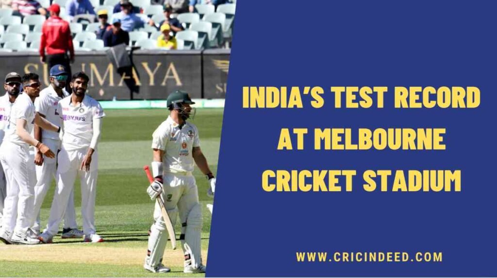 india test record in mcg