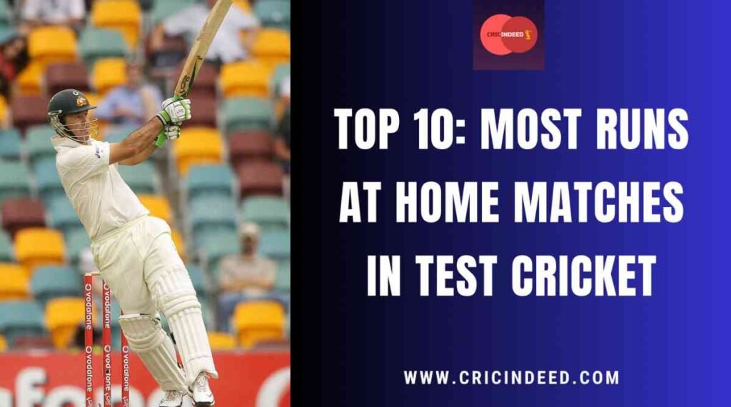 most runs in home tests