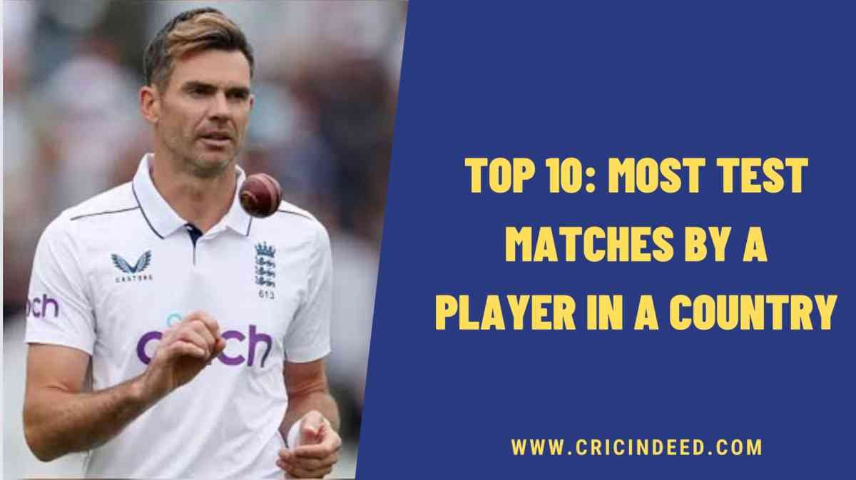 Top 10: Most Tests by a Player in a Country