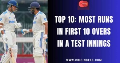 most runs in first 10 overs in tests